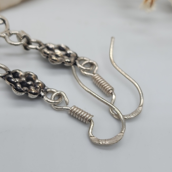 Natural Peridot Stones Silver 925 Earrings - Picture 7 of 12